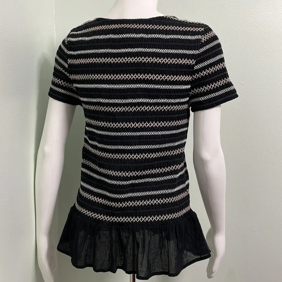 ANTHROPOLOGIE Meadow Rue Smocked Peplum Top - Picture 6 of 8